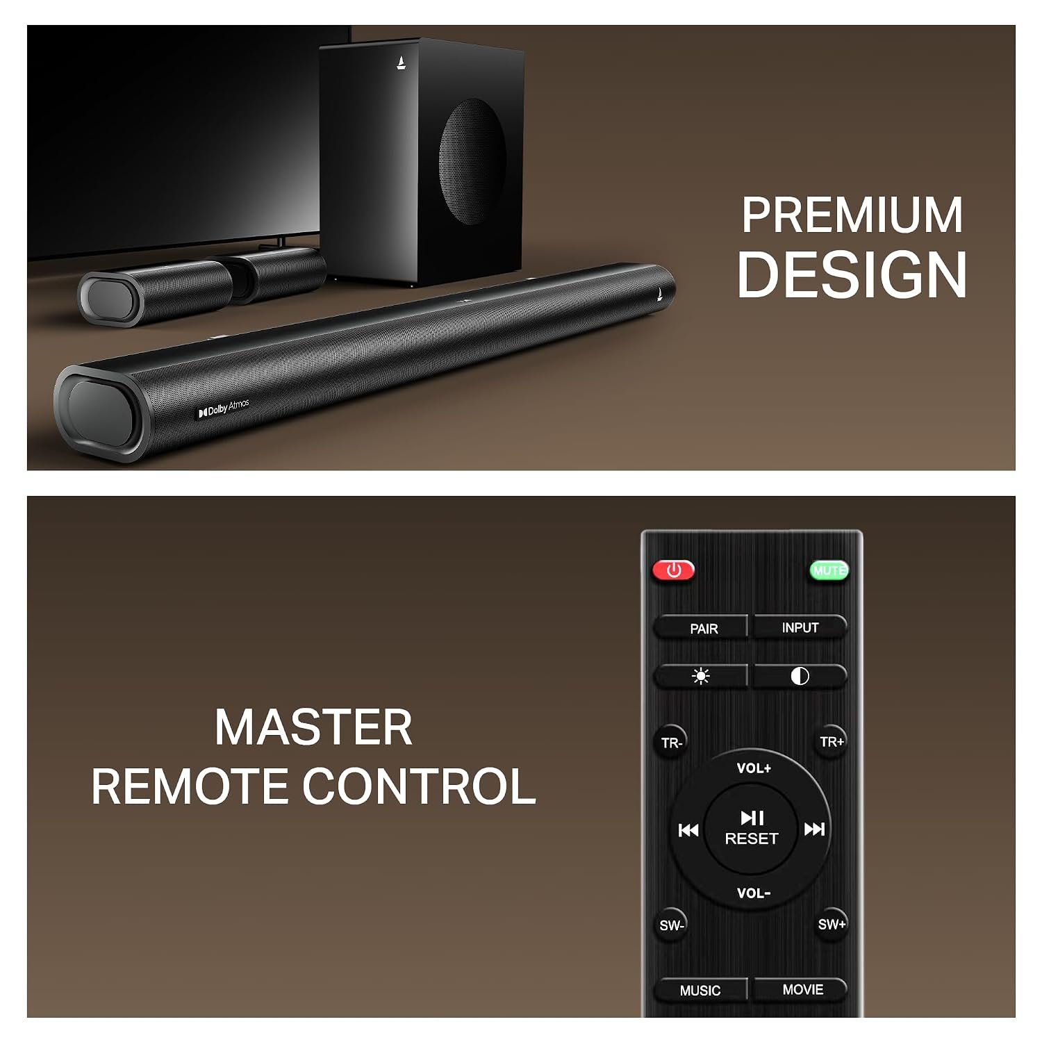 boAt Aavante Prime 5.1 5000DA, Dolby Atmos, 500W, 5.1CH w/Wired... - Image 9