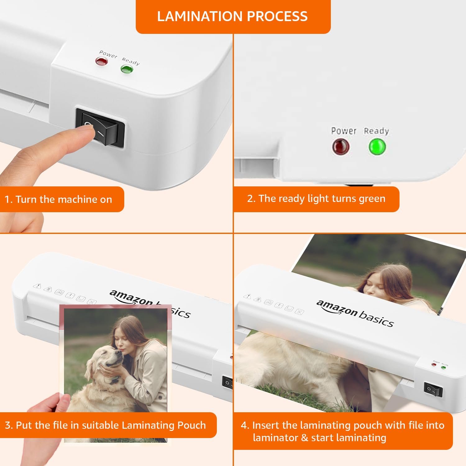Amazon Basics Hot A4 Thermal Laminating Machine/Laminator A401 | Quick... - Image 5