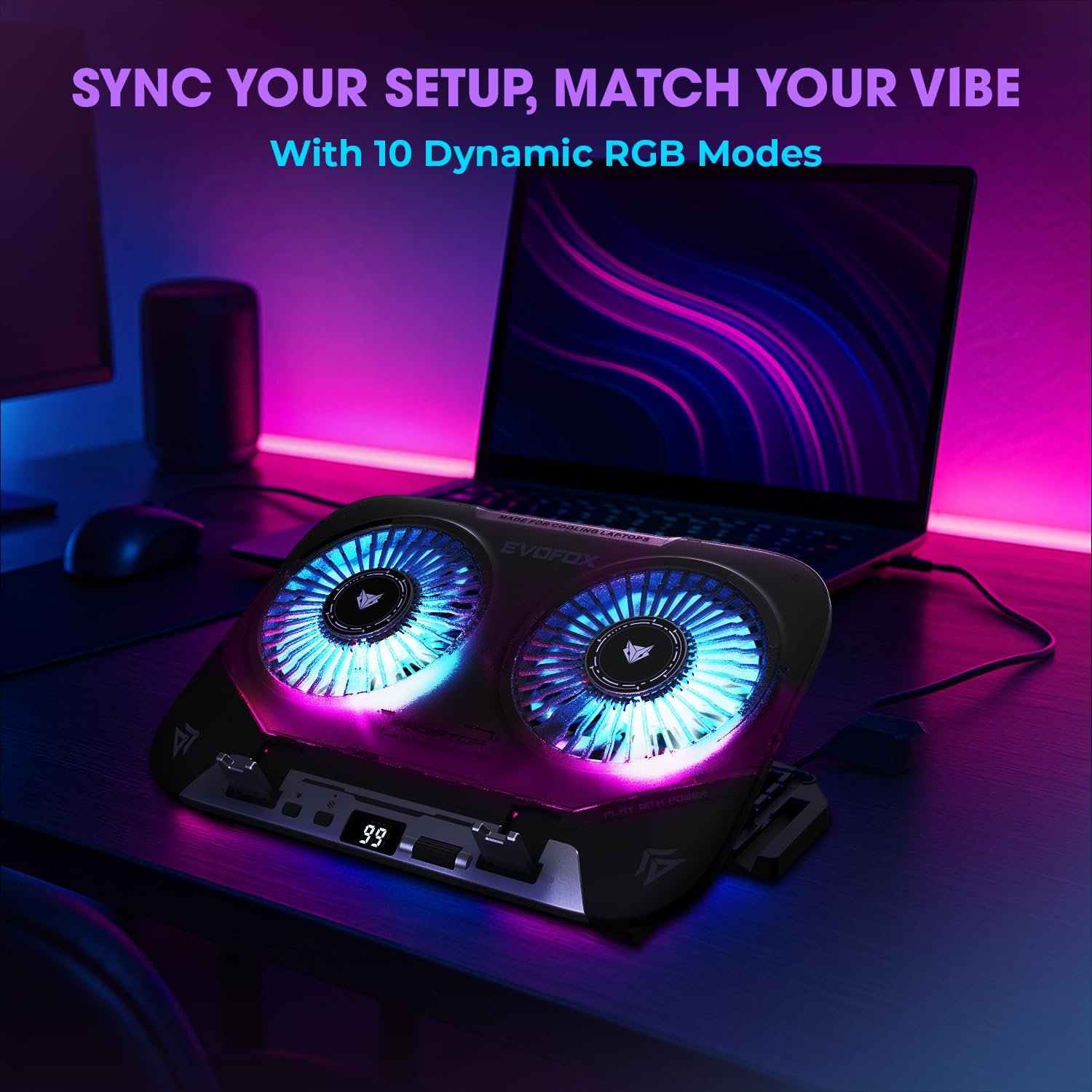 EvoFox Blizzard 2 Xtreme Laptop Cooling Pad | Dual Semiconductor... - Image 6