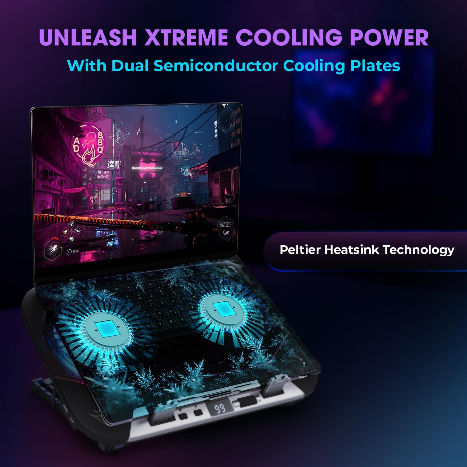 EvoFox Blizzard 2 Xtreme Laptop Cooling Pad | Dual Semiconductor... - Image 3