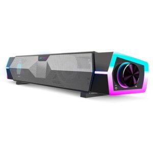 Ant Esports GS370SB Gaming Speakers for Desktop Monitor, Dynamic RGB Sound Bar With USB Powered HiFi Stereo Audio for PC, Laptop, Tablet, Cellphones - Open Box