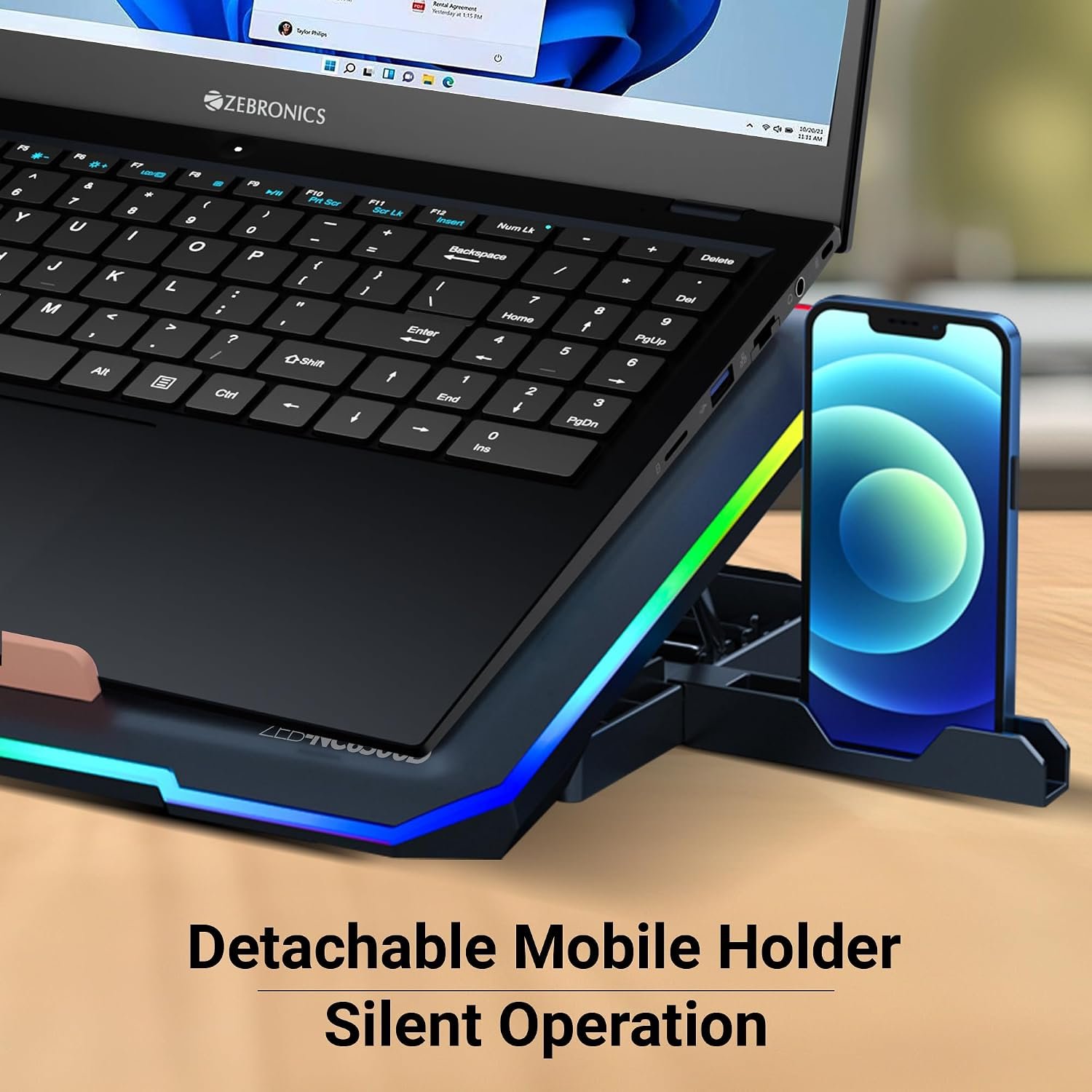 ZEBRONICS NC6500D Laptop Cooling Pad with Support up to 17-inch... - Image 4