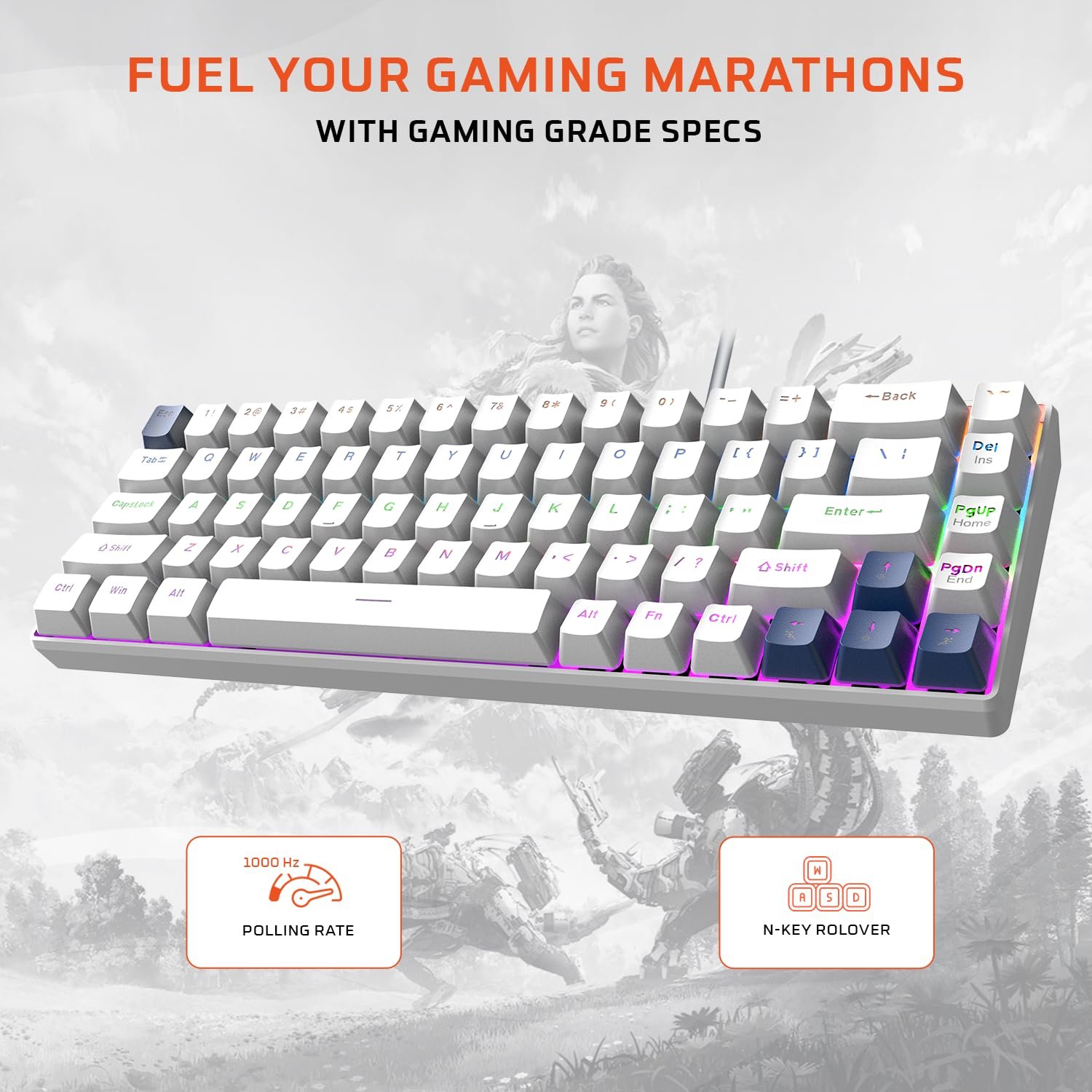 EvoFox Katana S Mini Wired Mechanical Keyboard | Hot-Swappable Silent... - Image 3