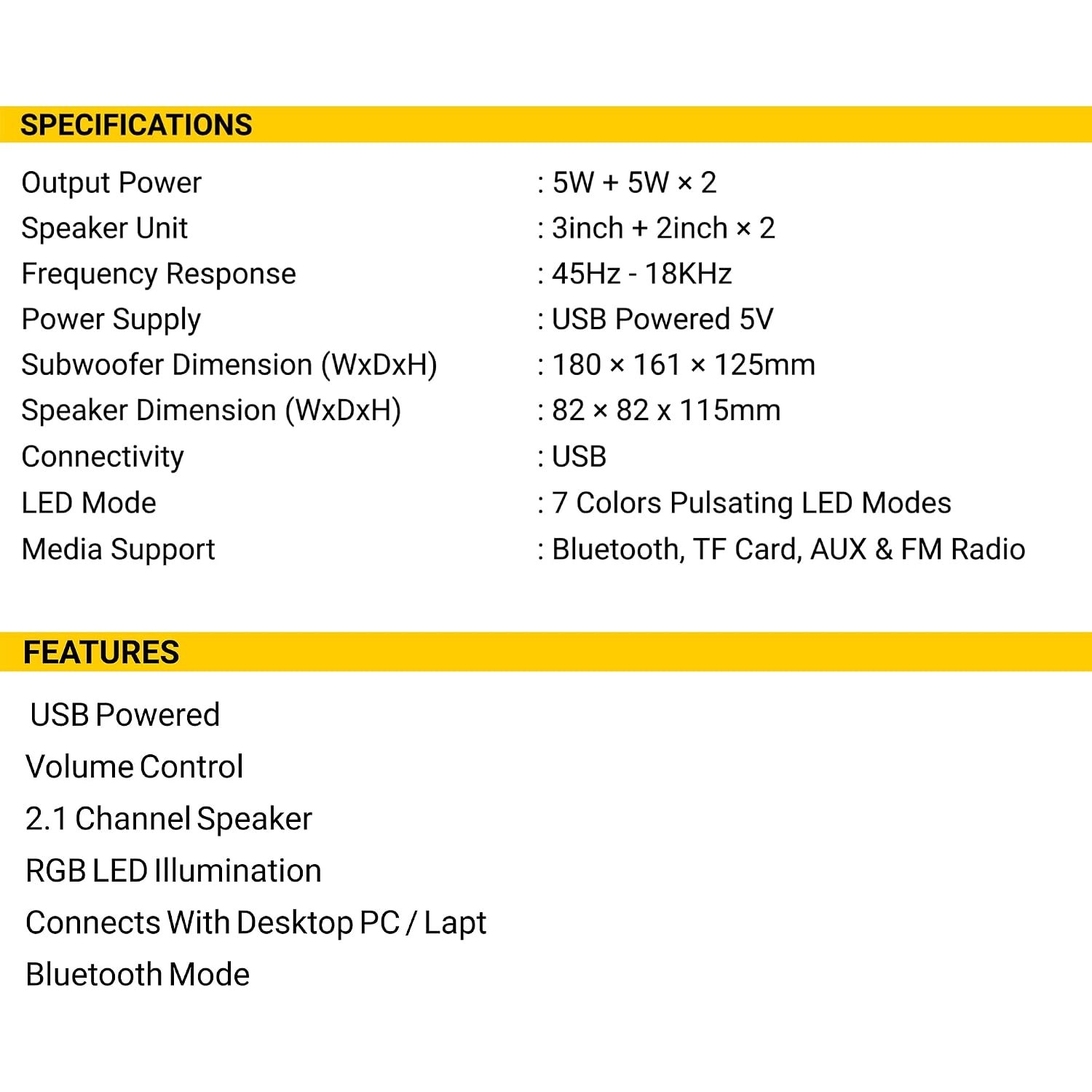 Ant Esports GS350 Pro 2.1 Gaming Speakers, 2 * 5W... - Image 9