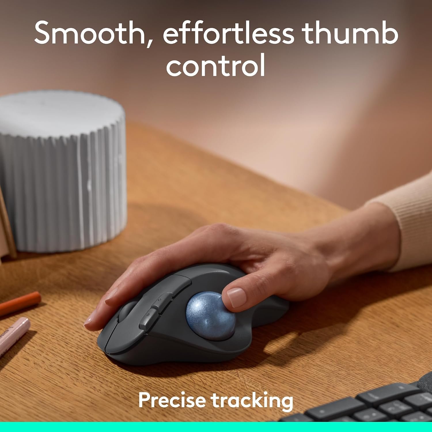 Logitech Ergo M575 Wireless Trackball Mouse - Easy Thumb Control,... - Image 2