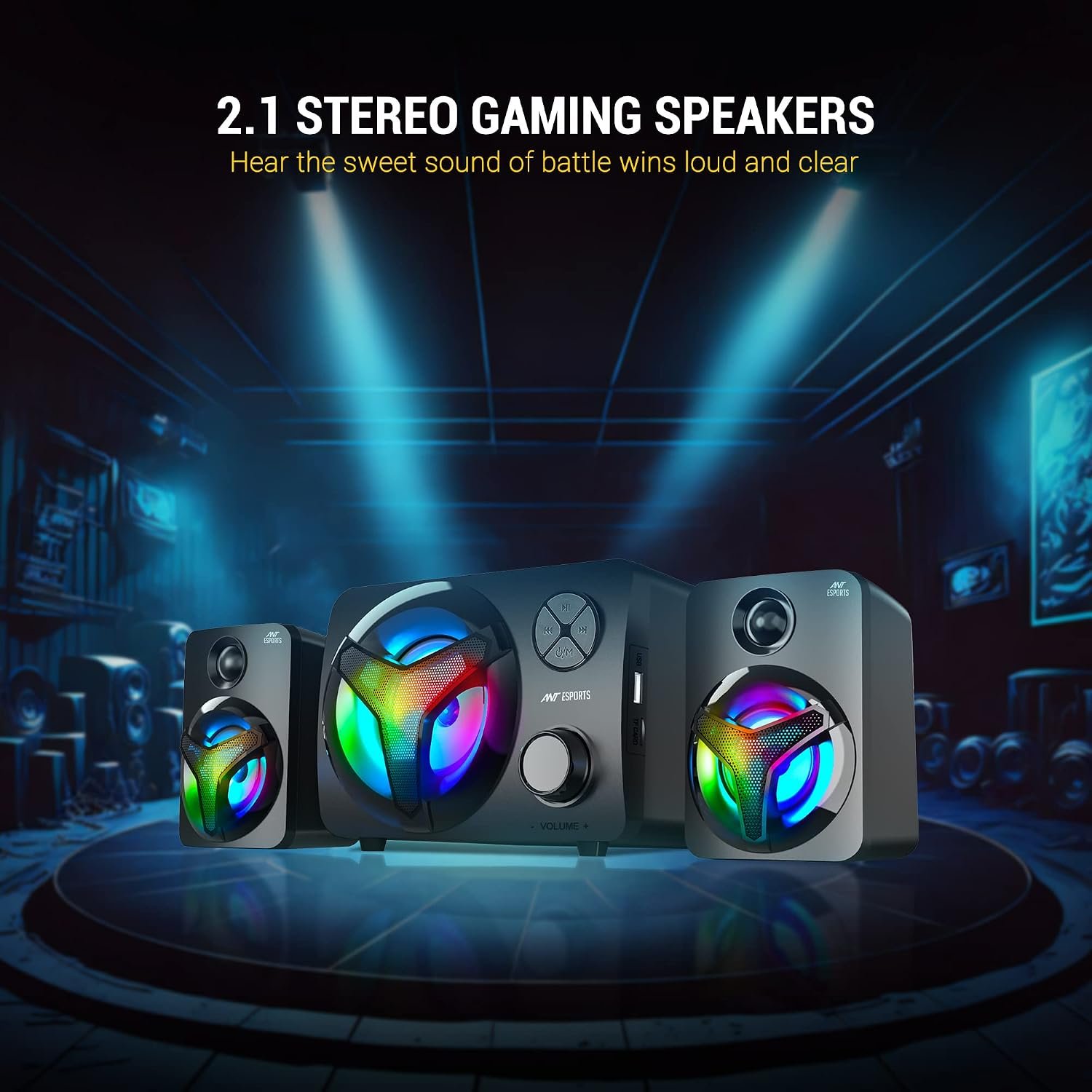 Ant Esports GS350 Pro 2.1 Gaming Speakers, 2 * 5W... - Image 2