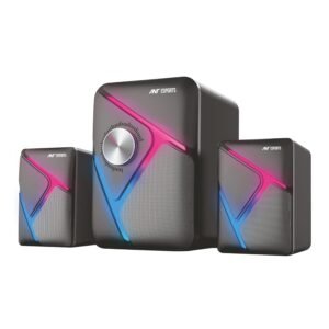 Ant Esports GS270 2.1 Stereo Wired Gaming Speakers with Subwoofer, RGB Lights Stereo Bass 11W, Black - Open Box