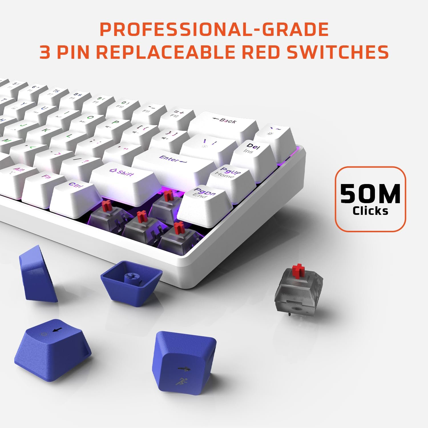 EvoFox Katana S Mini Wired Mechanical Keyboard | Hot-Swappable Silent... - Image 2