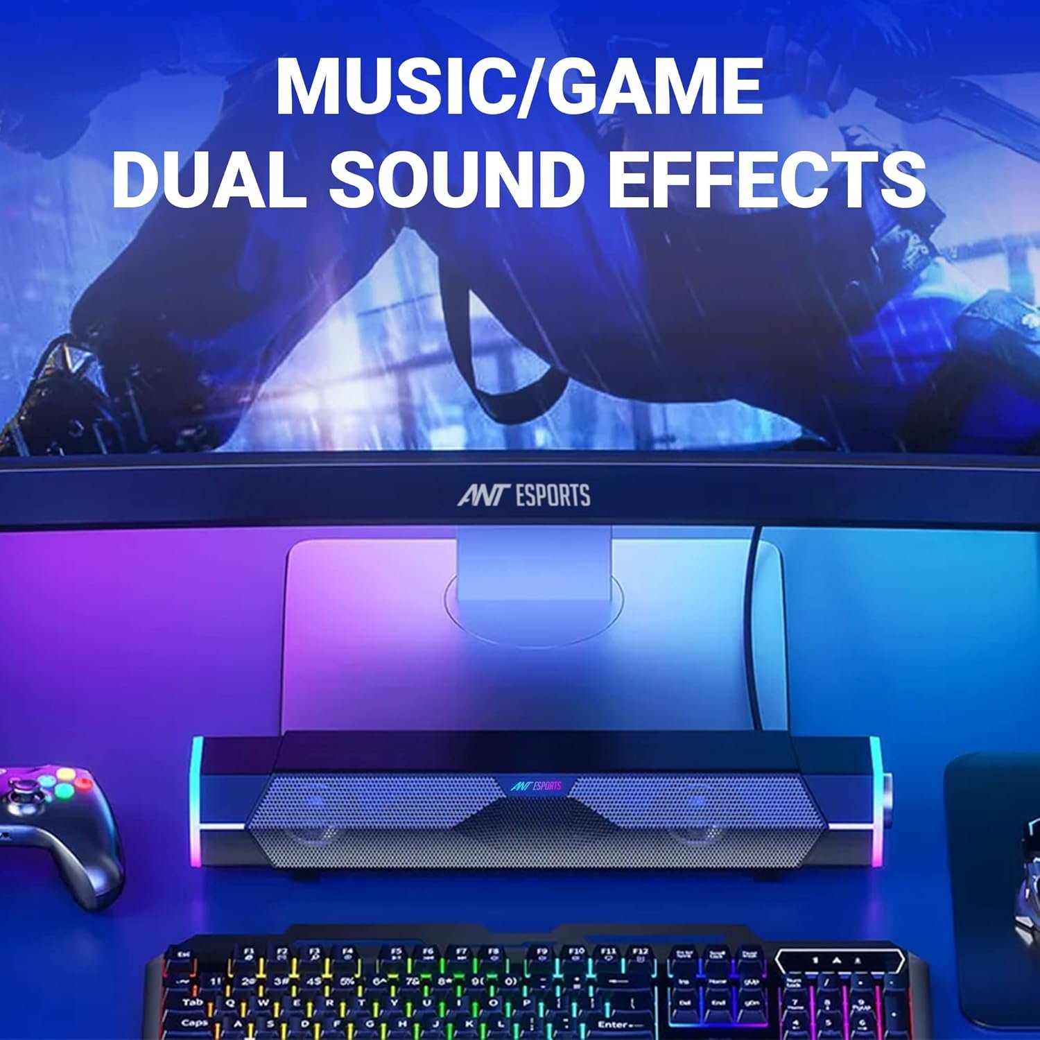 Ant Esports GS370SB Gaming Speakers for Desktop Monitor, Dynamic RGB... - Image 5