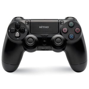 NiTHO PADMATE Wireless Gamepad Controller for PS4, PC, PS3, Steam Deck, PS5 (only play with PS4 games) | Gaming Joystick with Touchpad, Black- Open Box