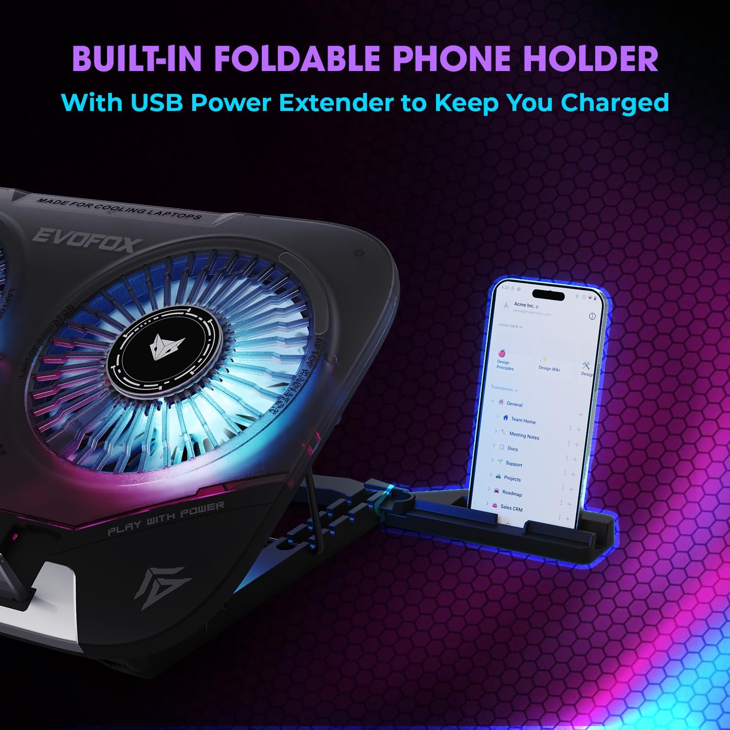 EvoFox Blizzard 2 Xtreme Laptop Cooling Pad | Dual Semiconductor... - Image 7