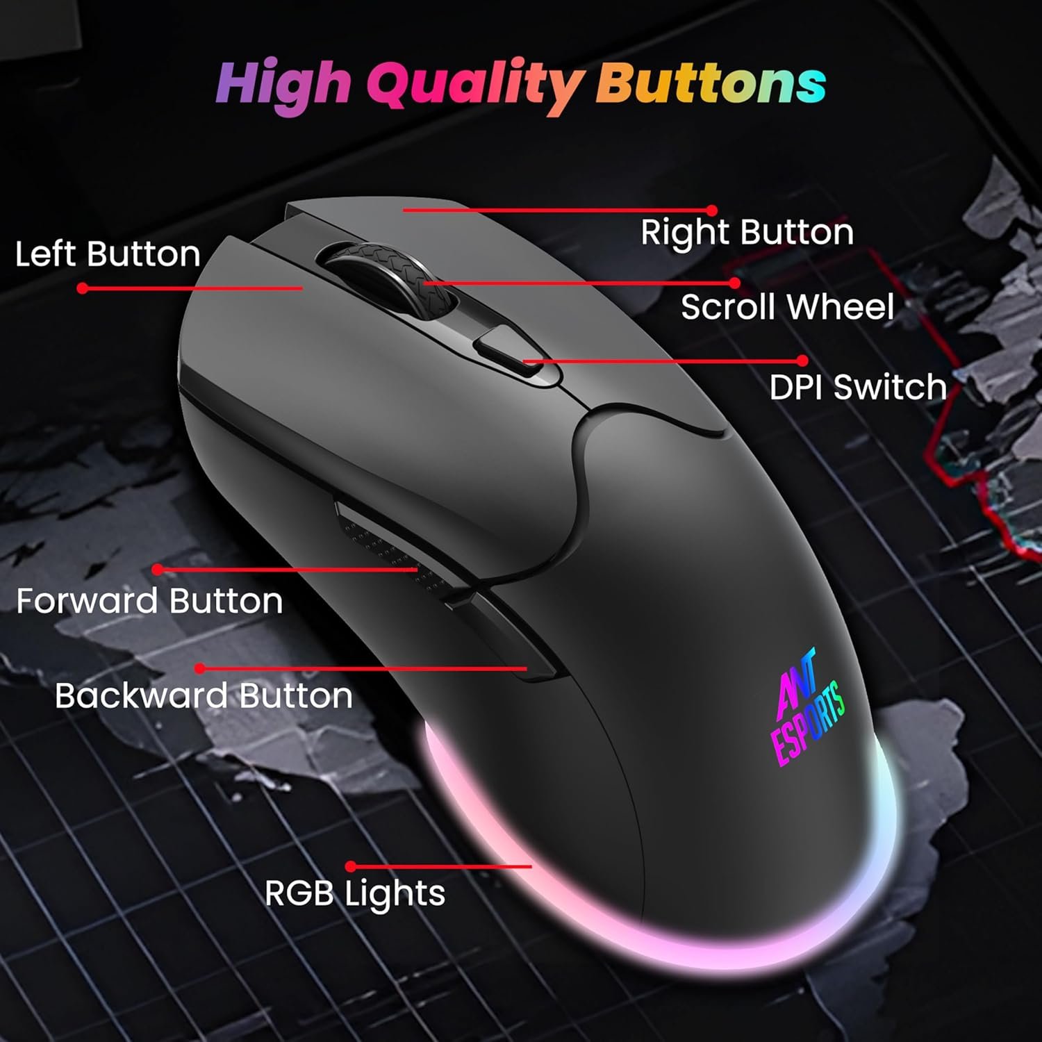 Ant Esports KM500 Pro Wireless Gaming Keyboard and Mouse Combo,... - Image 5