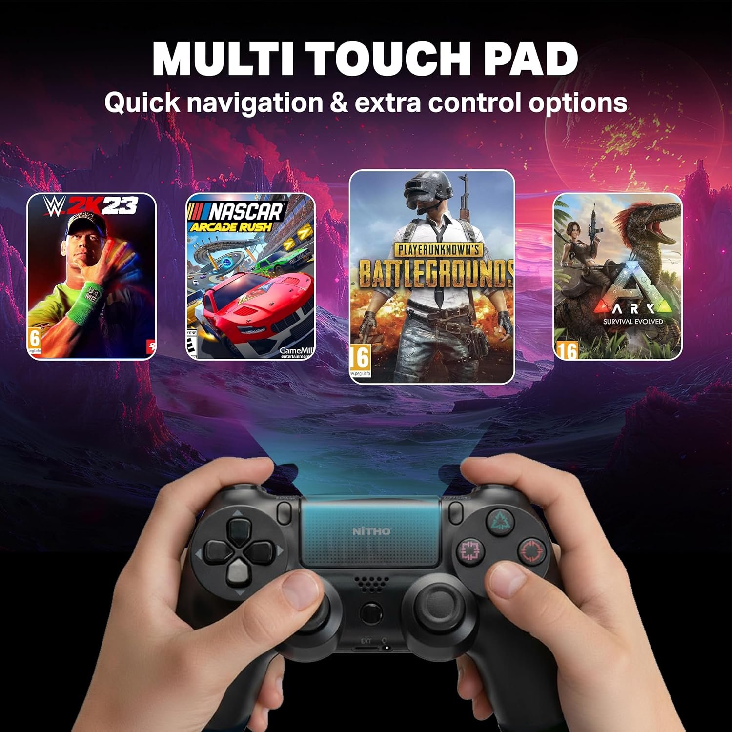 NiTHO PADMATE Wireless Gamepad Controller for PS4, PC, PS3, Steam... - Image 8