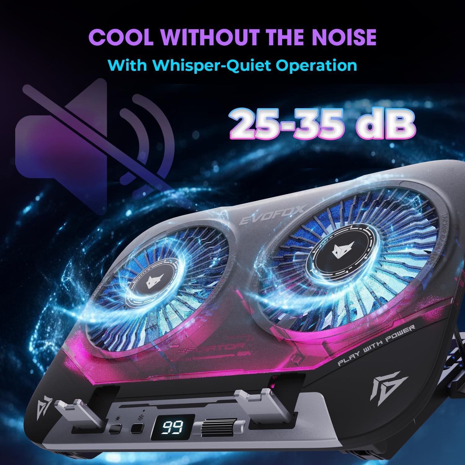 EvoFox Blizzard 2 Xtreme Laptop Cooling Pad | Dual Semiconductor... - Image 2
