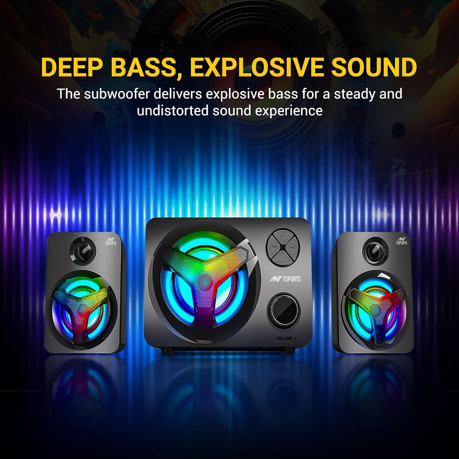 Ant Esports GS350 Pro 2.1 Gaming Speakers, 2 * 5W... - Image 3