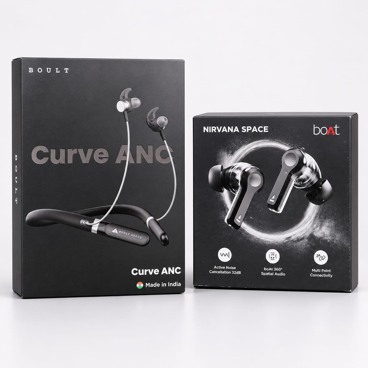 BOULT Curve ANC Neckband + boAt Nirvana Space TWS Earbuds...