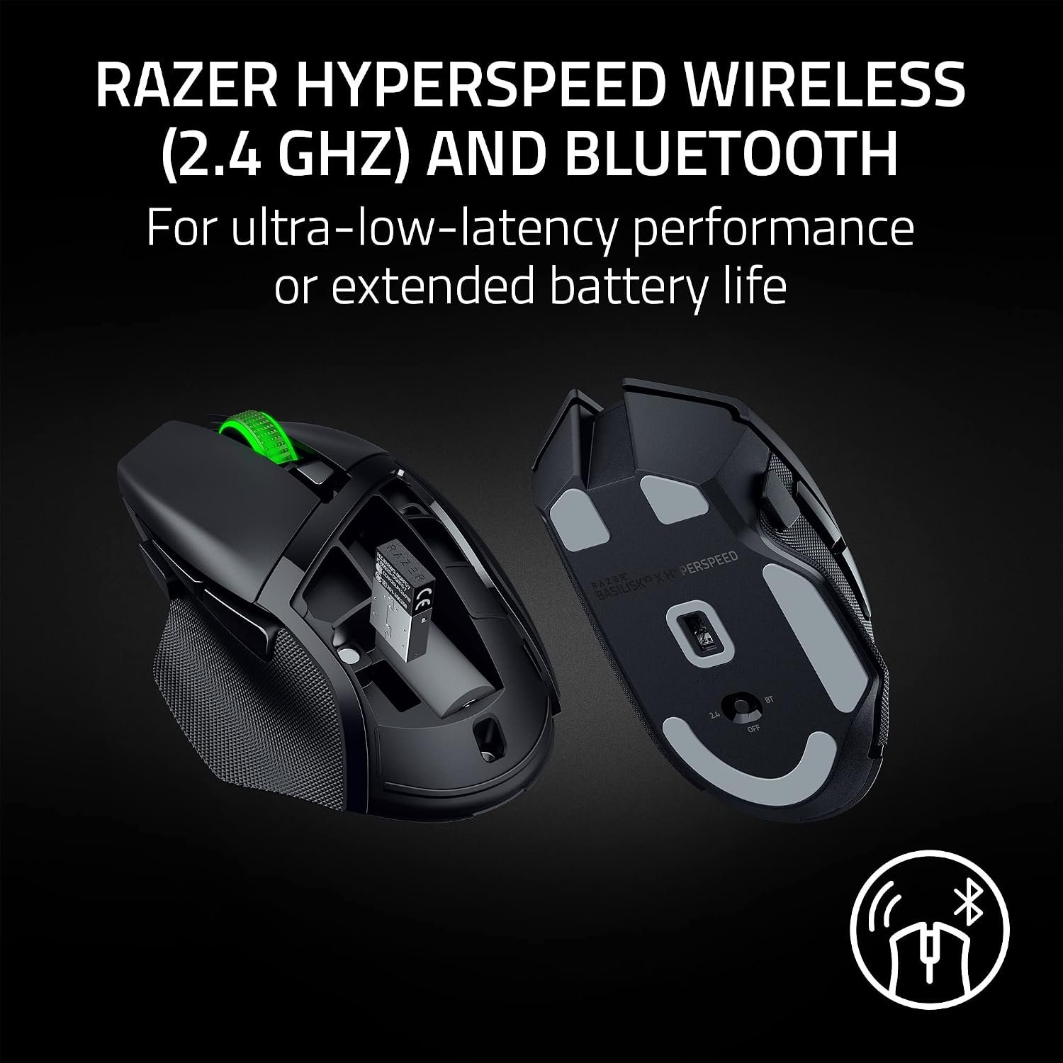 Razer Basilisk V3 X HyperSpeed Wireless Gaming Mouse: Bluetooth &... - Image 7
