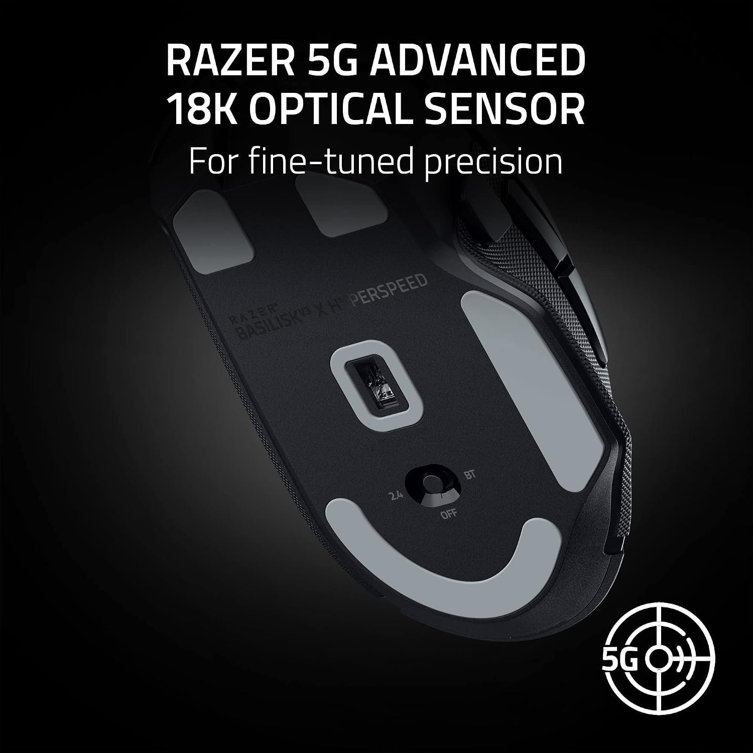 Razer Basilisk V3 X HyperSpeed Wireless Gaming Mouse: Bluetooth &... - Image 5