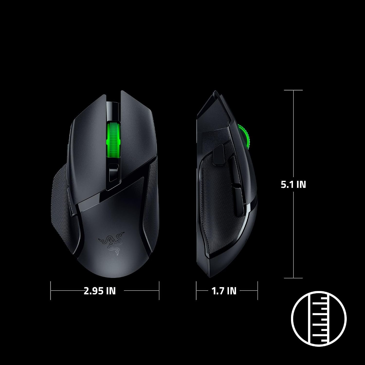 Razer Basilisk V3 X HyperSpeed Wireless Gaming Mouse: Bluetooth &... - Image 2
