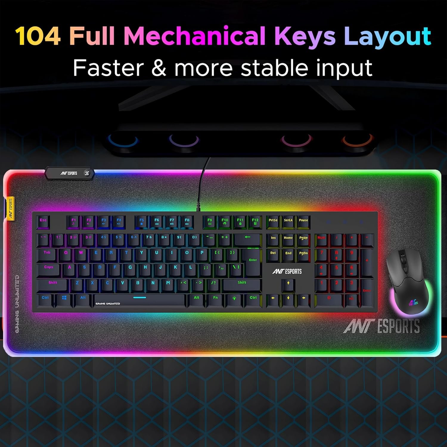 Ant Esports MK3400 V3 Pro Mechanical Gaming Keyboard RGB LED... - Image 6