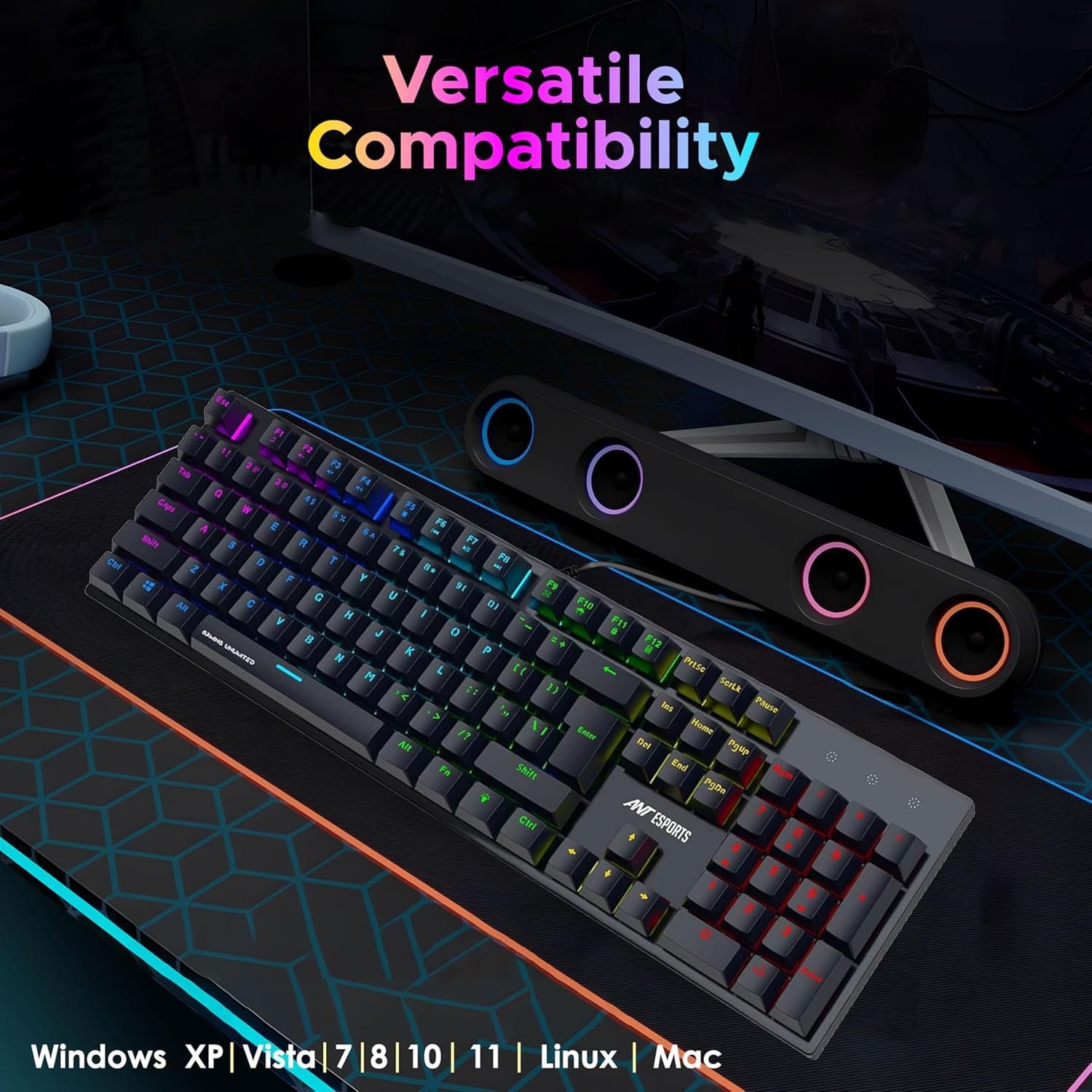 Ant Esports MK3400 V3 Pro Mechanical Gaming Keyboard RGB LED... - Image 5