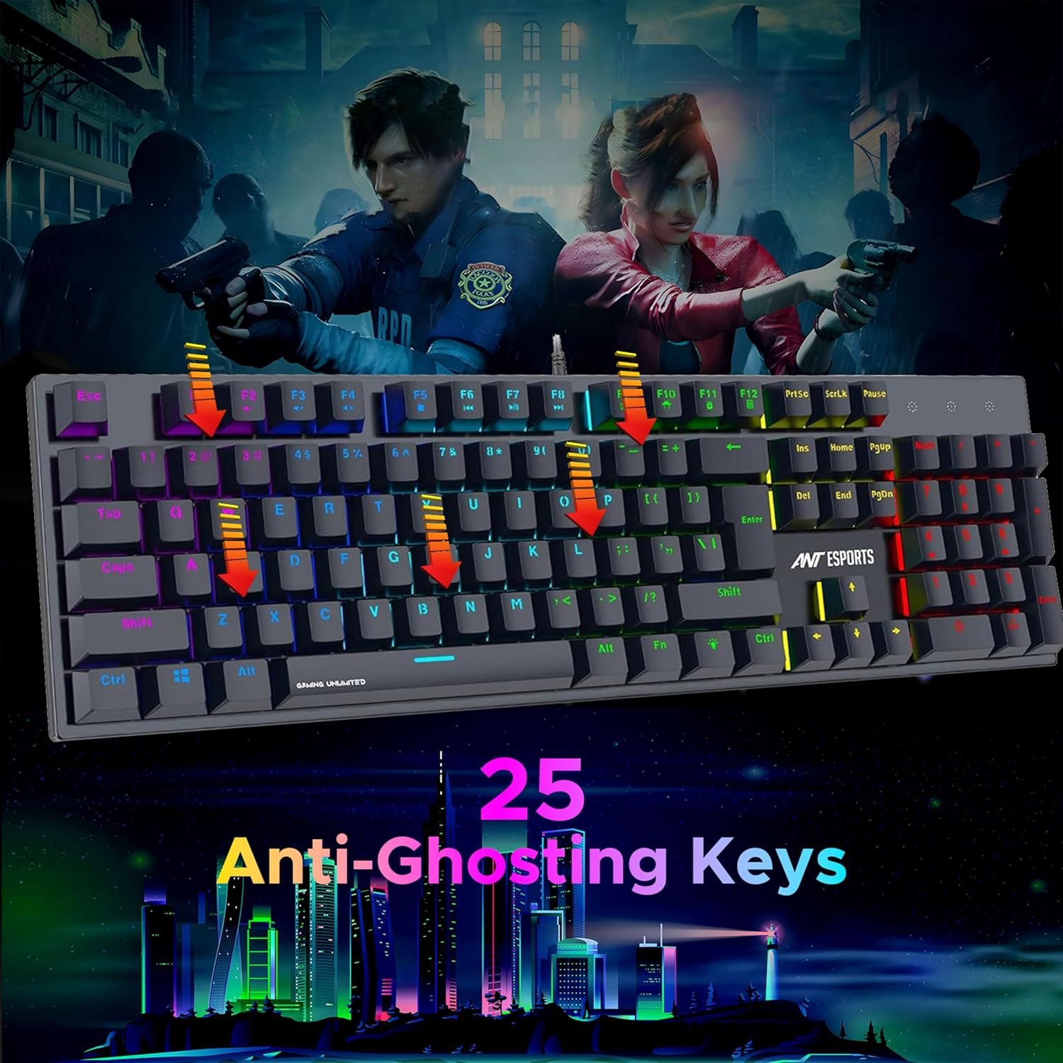 Ant Esports MK3400 V3 Pro Mechanical Gaming Keyboard RGB LED... - Image 8