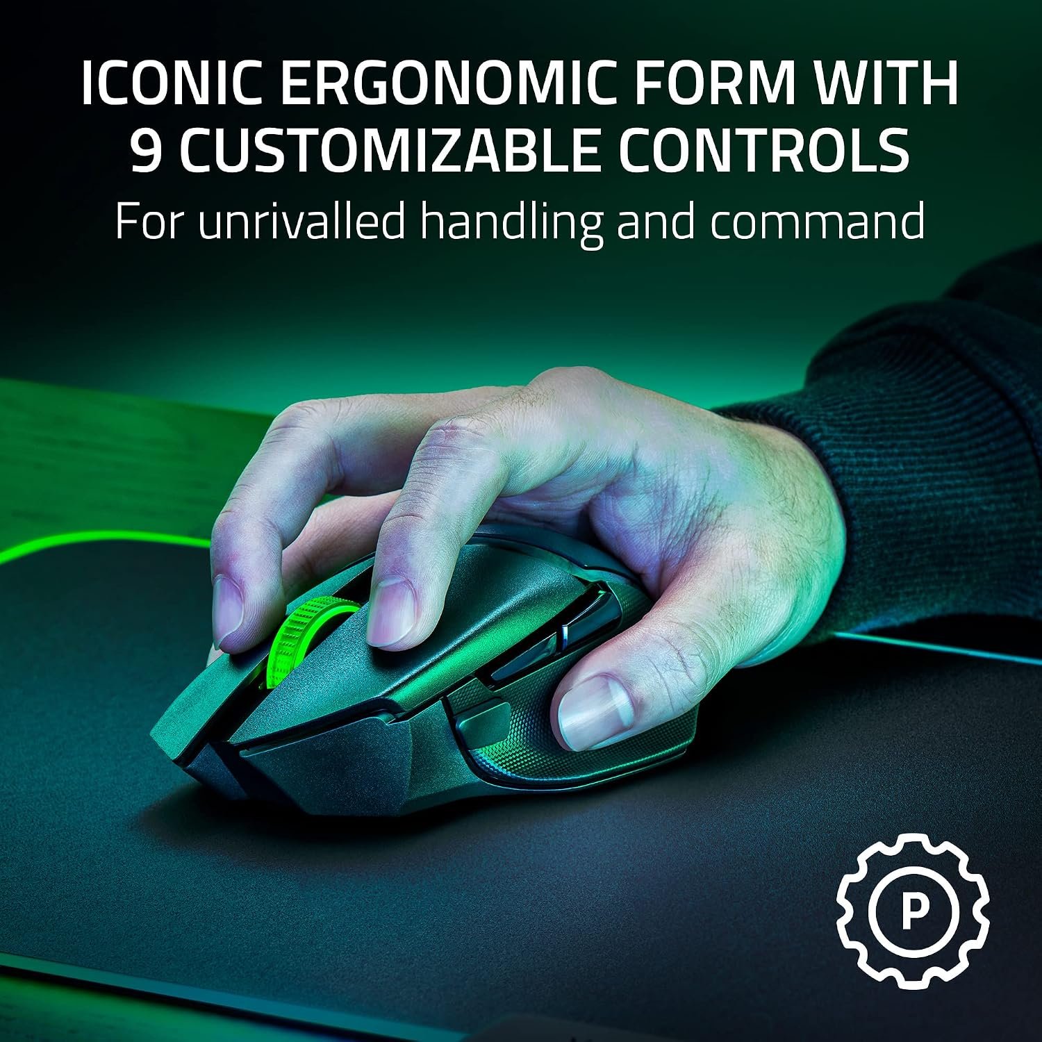 Razer Basilisk V3 X HyperSpeed Wireless Gaming Mouse: Bluetooth &... - Image 8