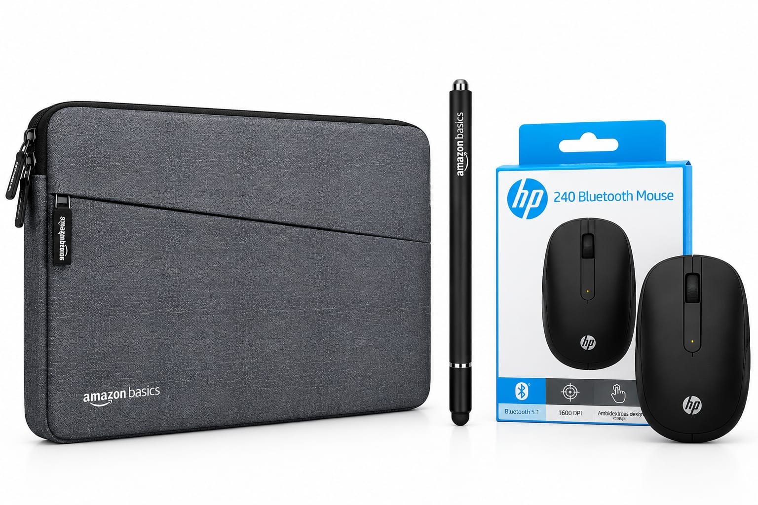 Laptop Sleeve + Amazon Basics Stylus Pen + HP 240...