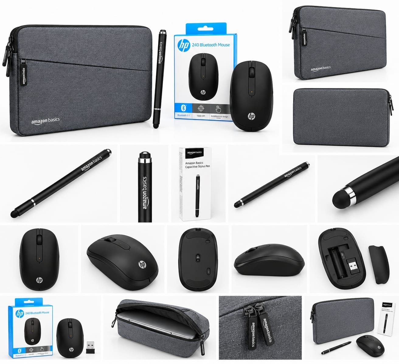Laptop Sleeve + Amazon Basics Stylus Pen + HP 240... - Image 2
