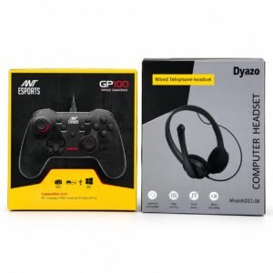 ANT Esports GP100 Gamepad + Dyazo Wired Headset Combo for PC Gaming - Open Box