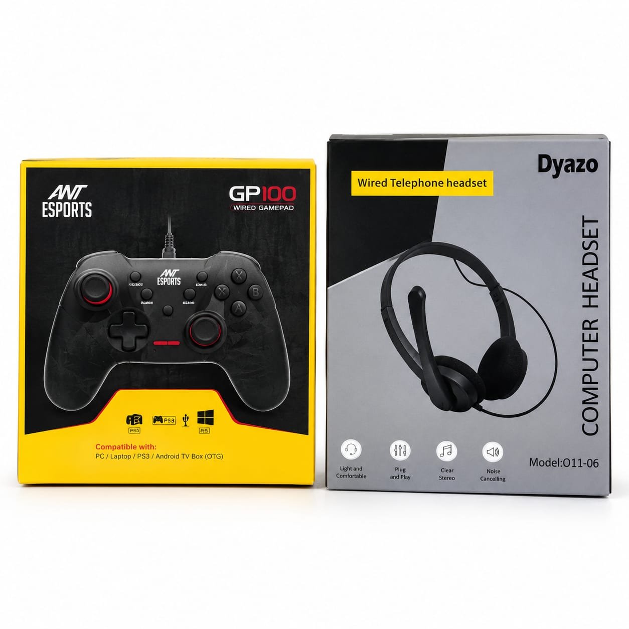 ANT Esports GP100 Gamepad + Dyazo Wired Headset Combo for...