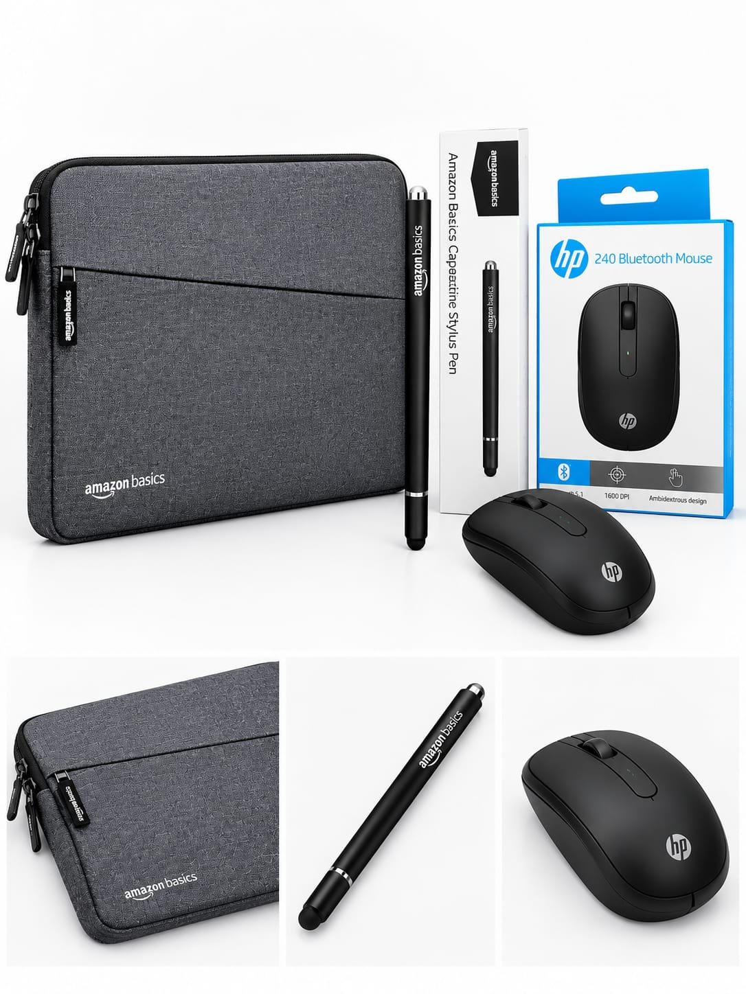 Laptop Sleeve + Amazon Basics Stylus Pen + HP 240... - Image 3