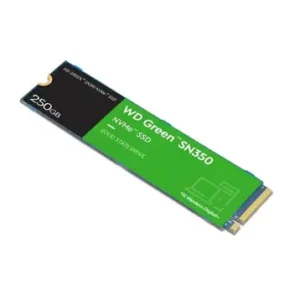 WD SN350 NVMe SSD 250 GB Laptop, Desktop, All in One PC's Green PCIe NVMe Internal Solid State Drive (SSD) (WDS250G2G0C) (Interface: PCIe NVMe - Sealed Pack